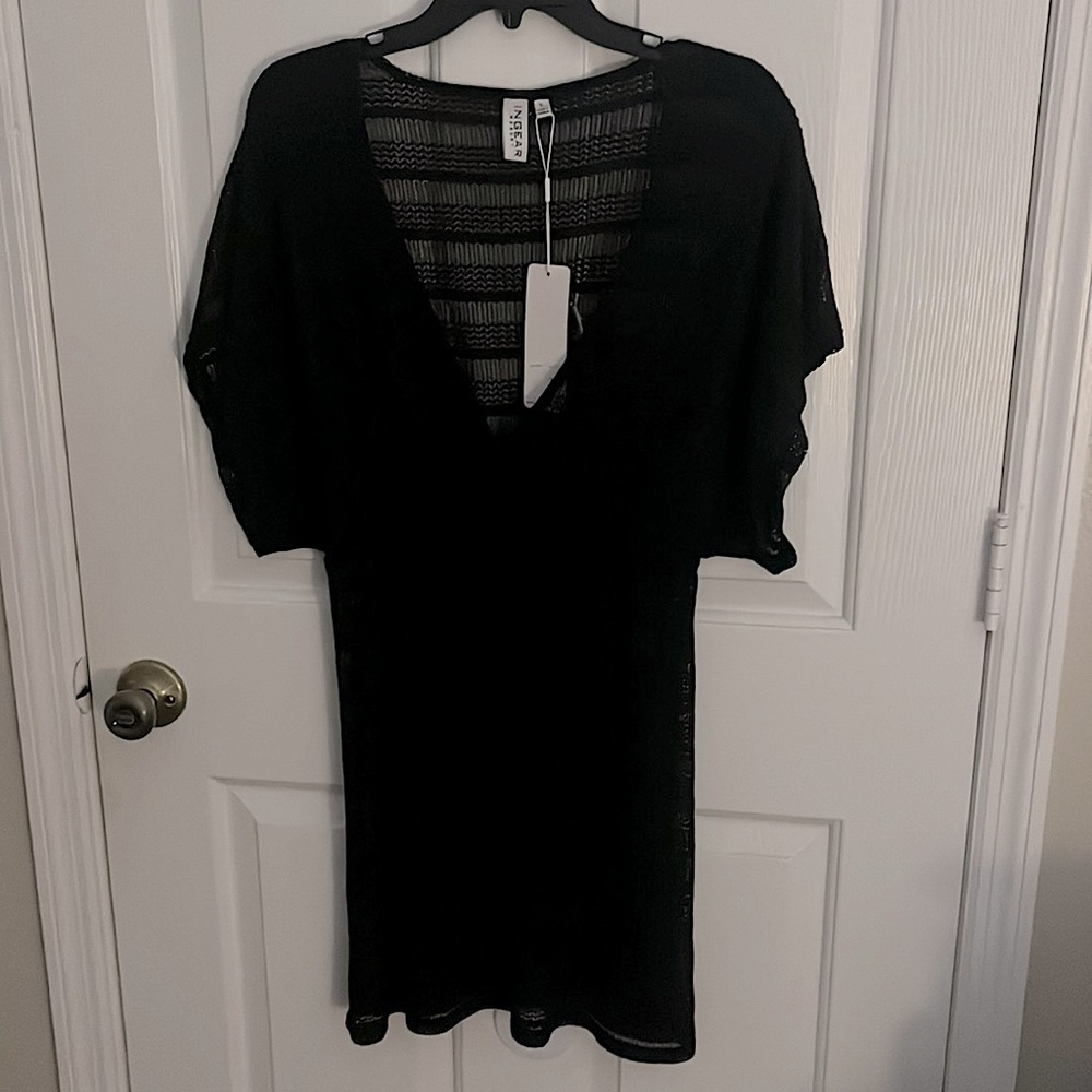In Gear Swim Cover Up size L. Black Mesh.